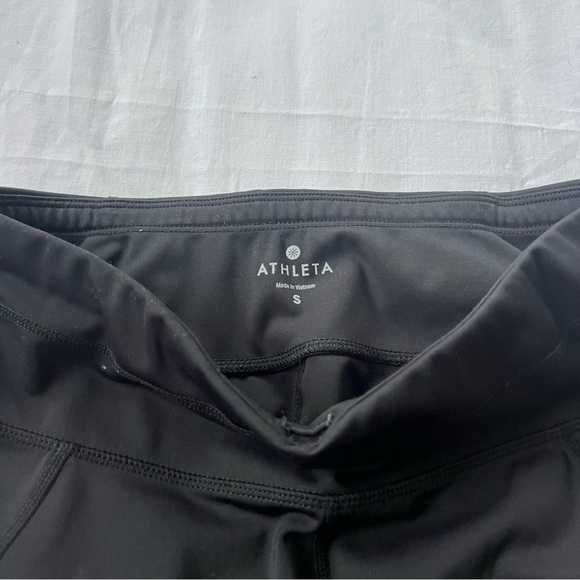 Athleta laser mesh sonar capri High Rise black leggings 9904 - Picture 8 of 14